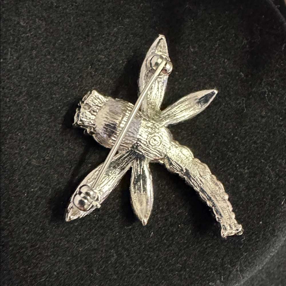 Vintage 1998 Avon Crystal Dragon Fly Pin Brooch Shades of Blue Rhinestone 1.5” - Picture 5 of 12